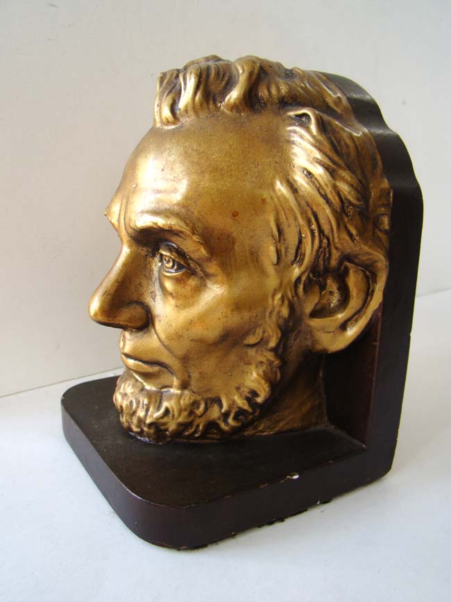 A single Abraham Lincoln bookend circa 1950